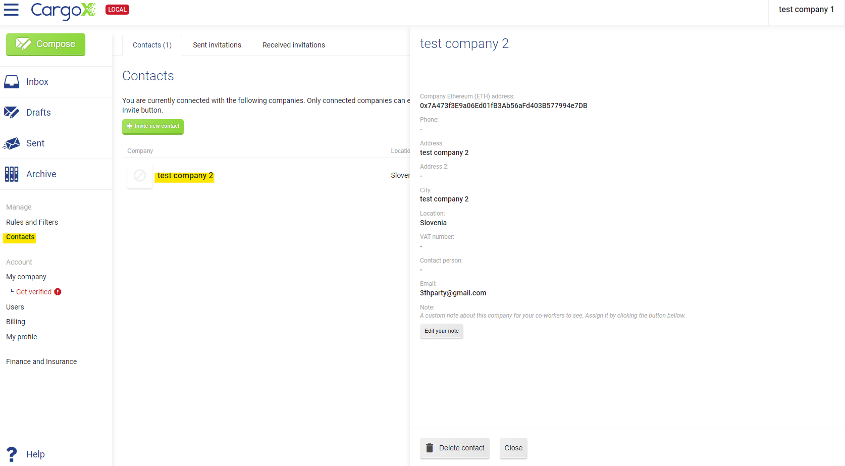 Create contacts step 2