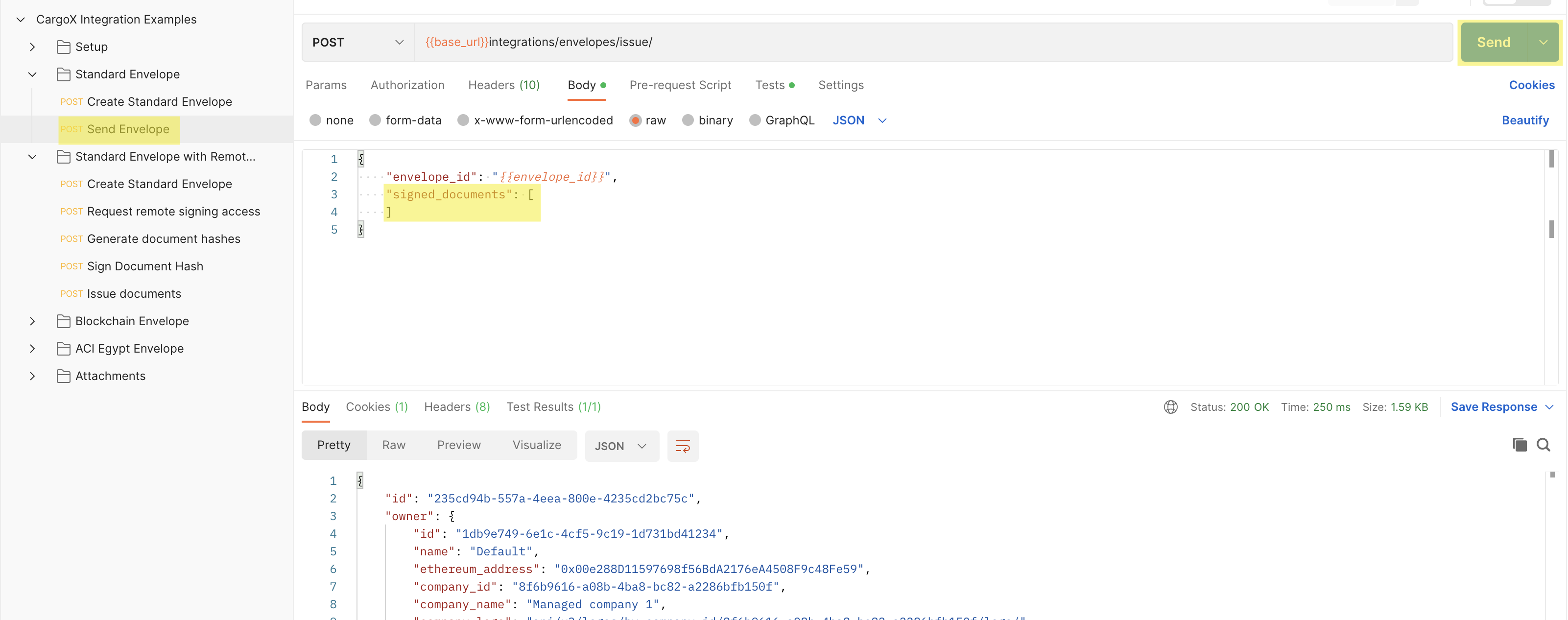Issue standard envelope